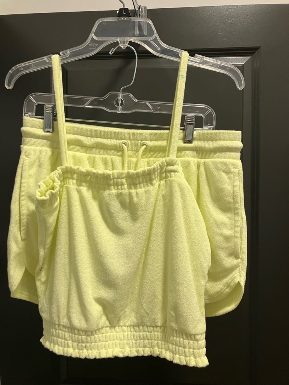 J. Crew Terry Top and Shorts Set in Light Yellow